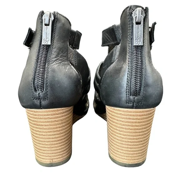 Jessica Simpson Strappy Gladiators Wedge Sandals Black Size 9.5. - Picture 6 of 11